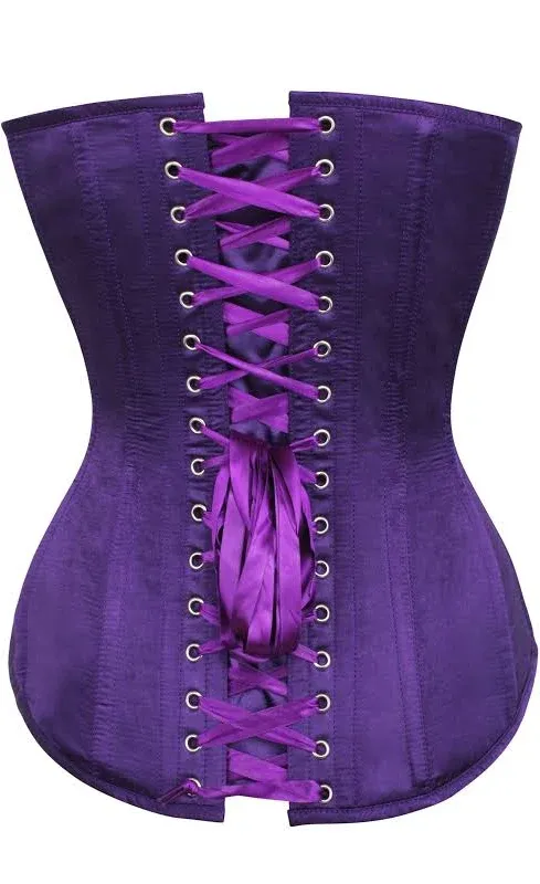 Corset Story Instant Shape Dark Purple Satin Longline Overbust Purple Size 4