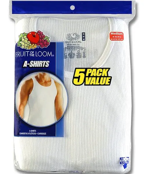 Fruit of the Loom Men&#039;s A Shirt, White, XX-Large (5pk)