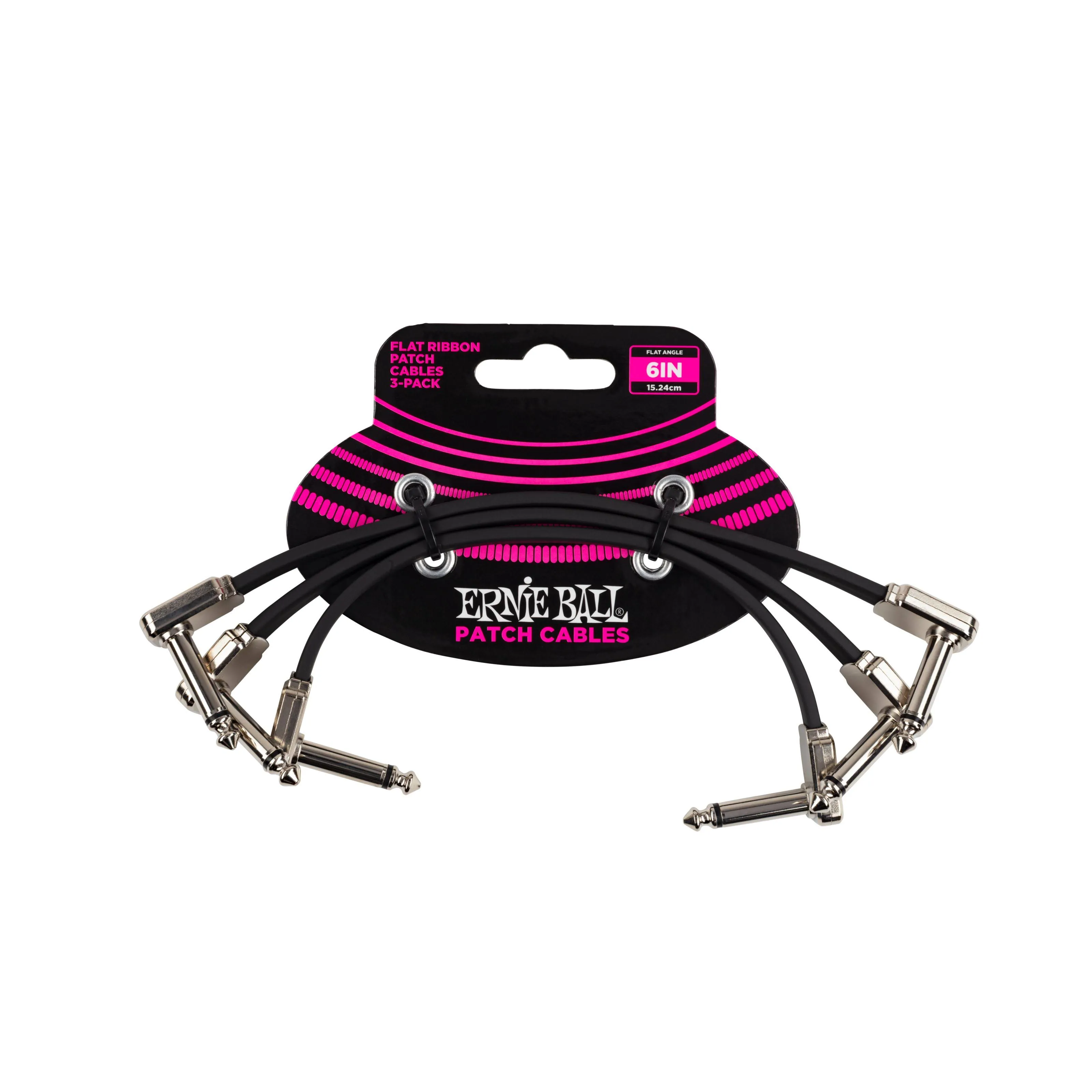 Ernie Ball 6 in. Flat Ribbon Patch Cable (3-pack)