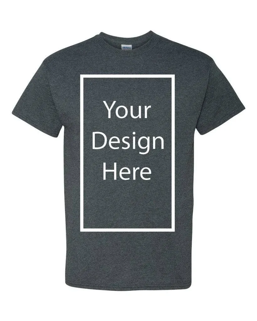 Add Your Own and Text Design Custom Personalized Adult T-Shirt Tee