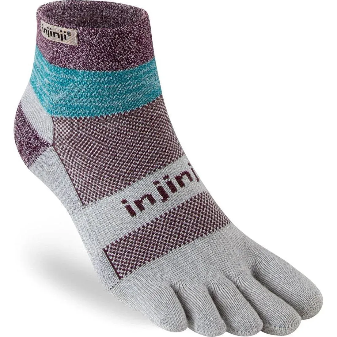 injinji Men's Trail Midweight Mini Crew Toesocks