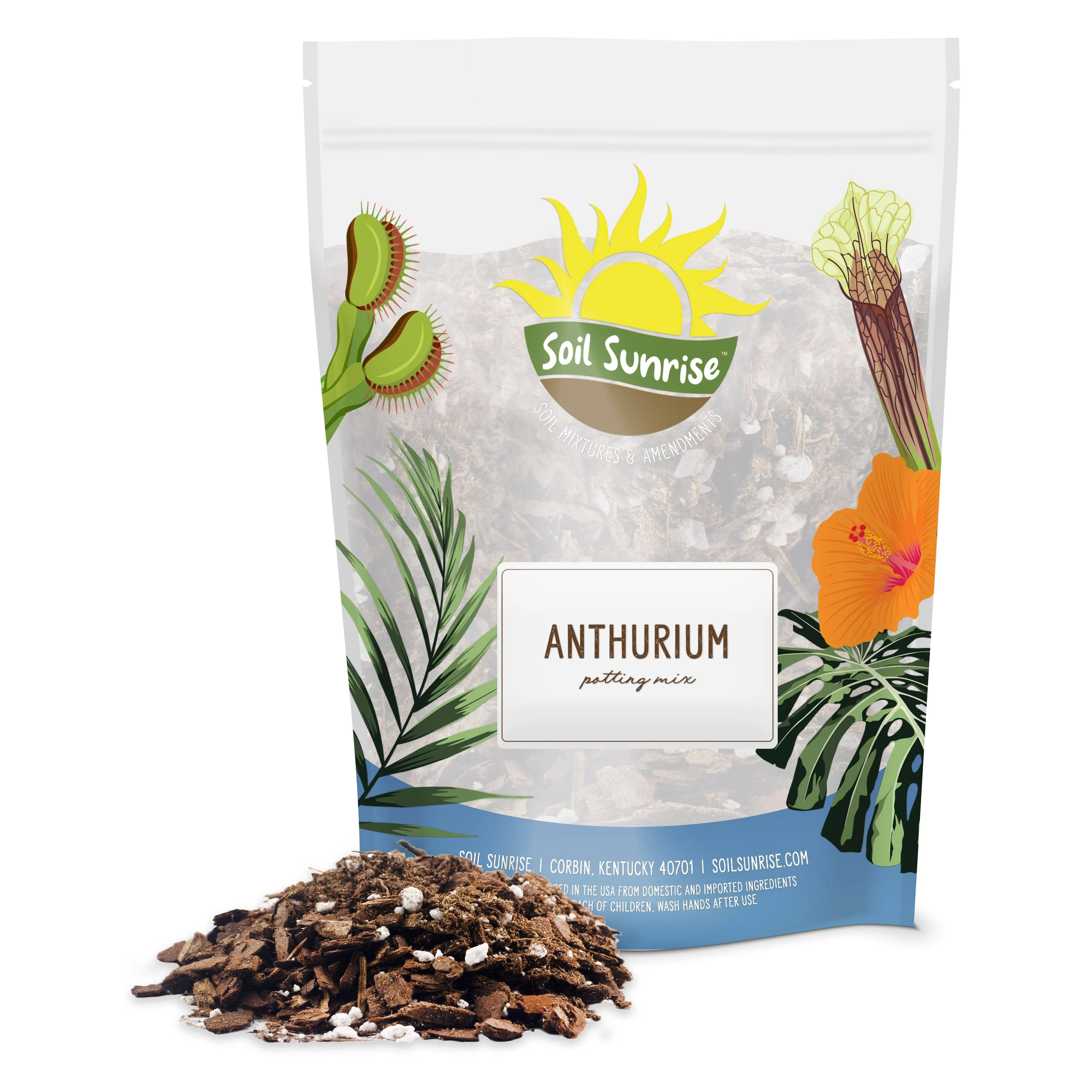 Anthurium Plant Potting Soil Mix (4 Quarts), Indoor Houseplant Custom Blend for Flowering Anthuriums