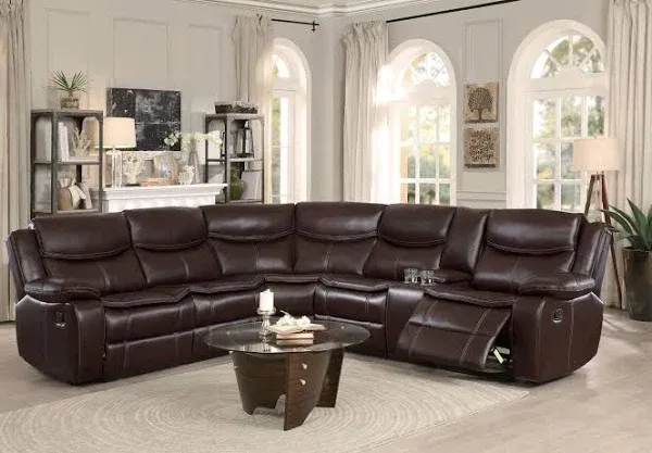 Bastrop Reclining Sectional by Homelegance 8230BLK