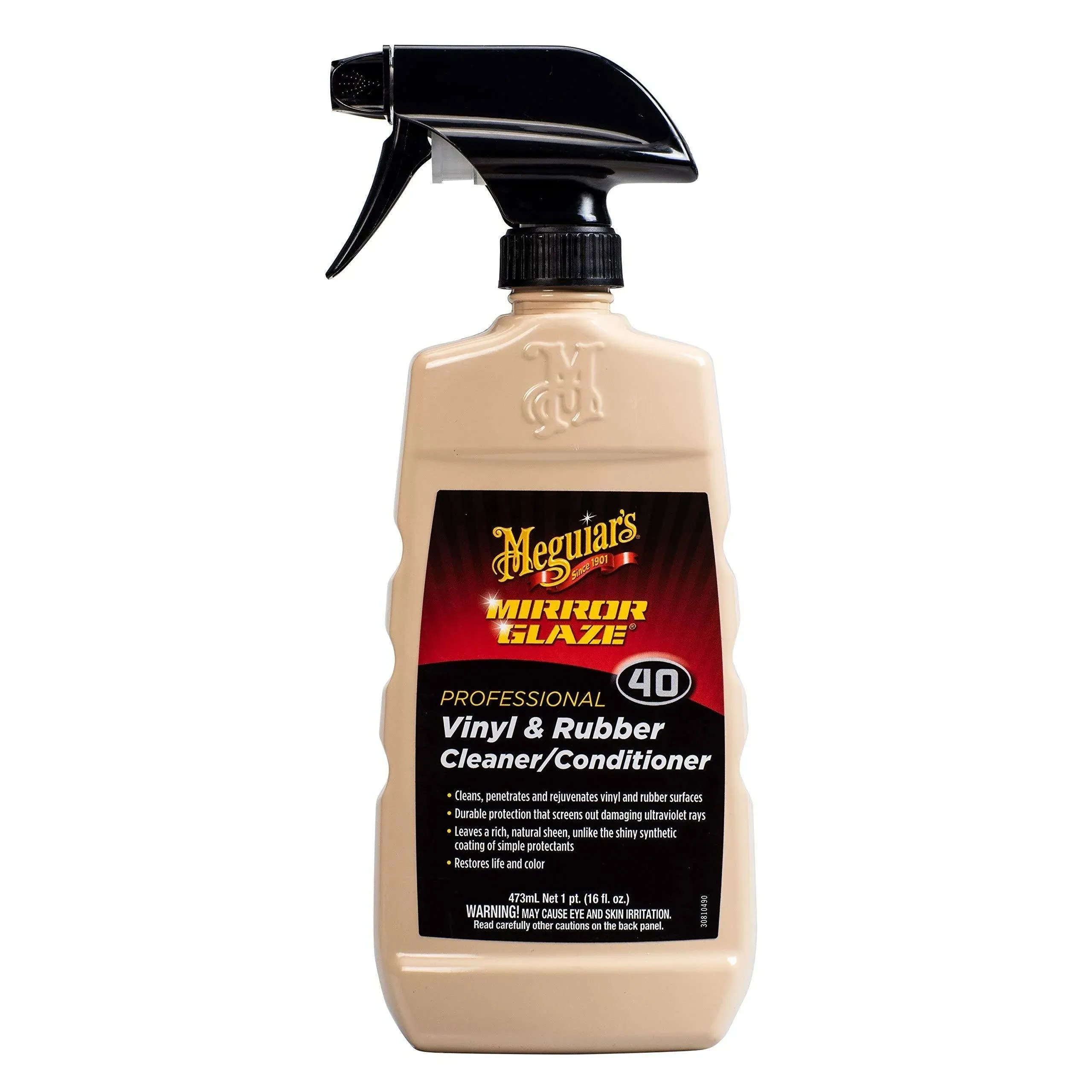 Meguiar's M4016 Mirror Glaze Vinyl & Rubber Cleaner & Conditioner, 16 oz.