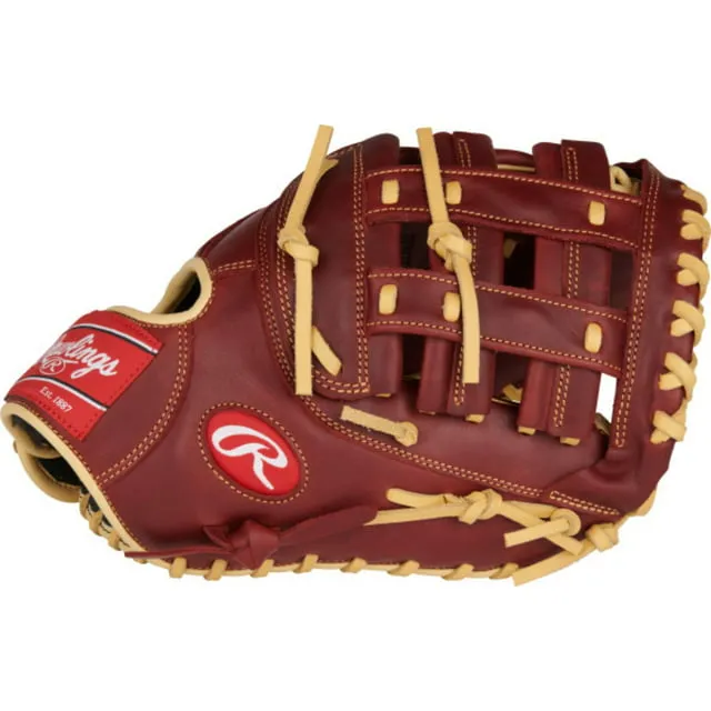 Rawlings 2022 Sandlot Series Youth Baseball Glove, 12.5 inch, Sherry/Camel, Left Hand Throw