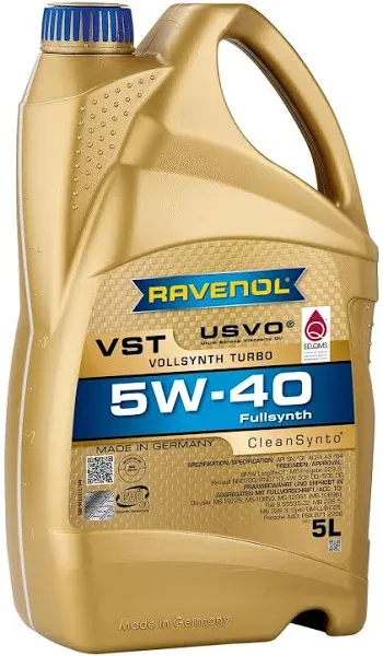 RAVENOL J1A1550 VST 5W-40 Fully Synthetic Motor Oil (5 Liter)