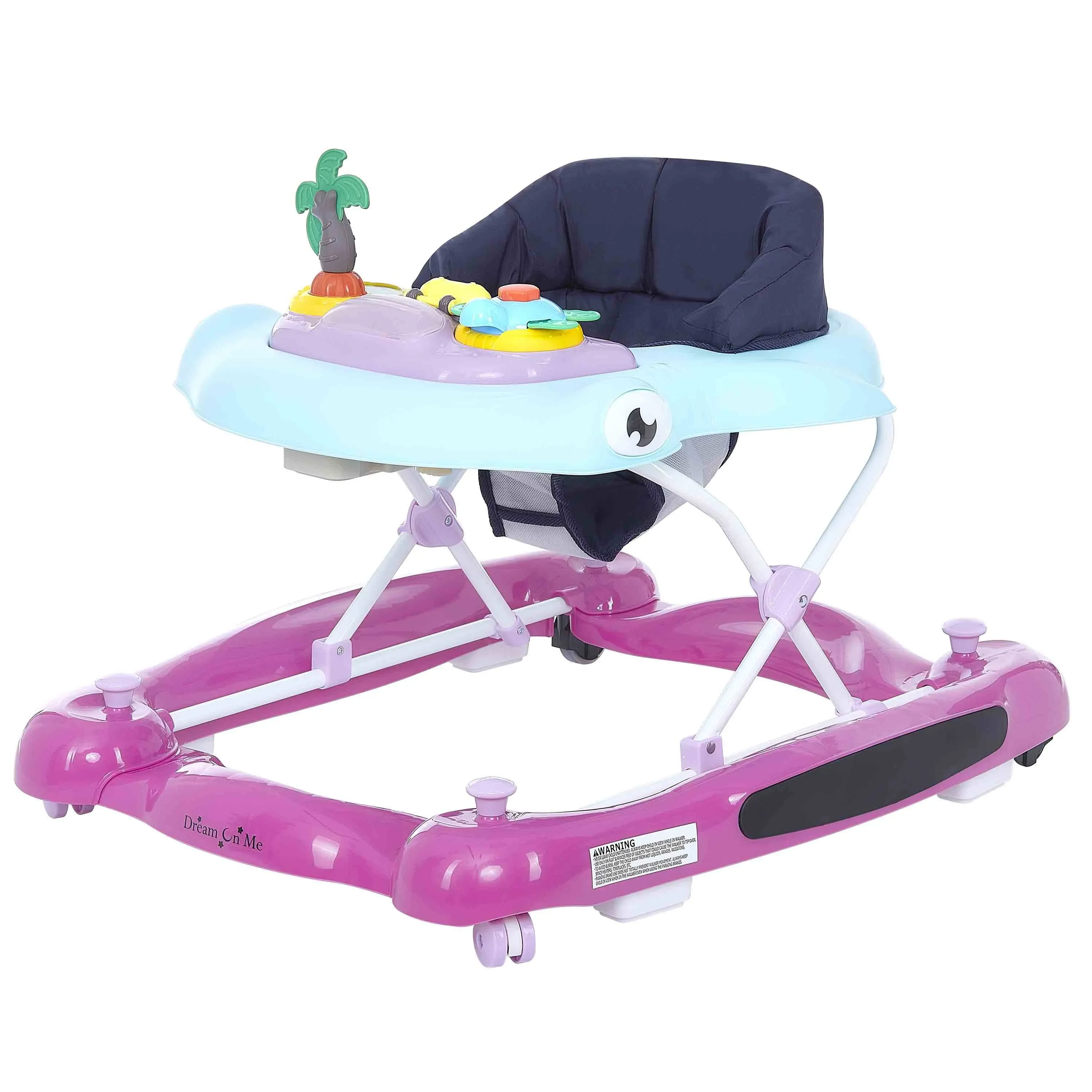 Dream On Me Aloha Fun 2-in-1 Baby Walker - Purple Orchid