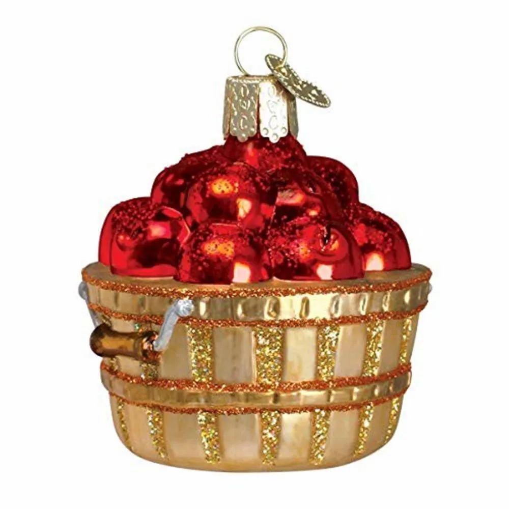 Old World Christmas Apple Basket Ornament