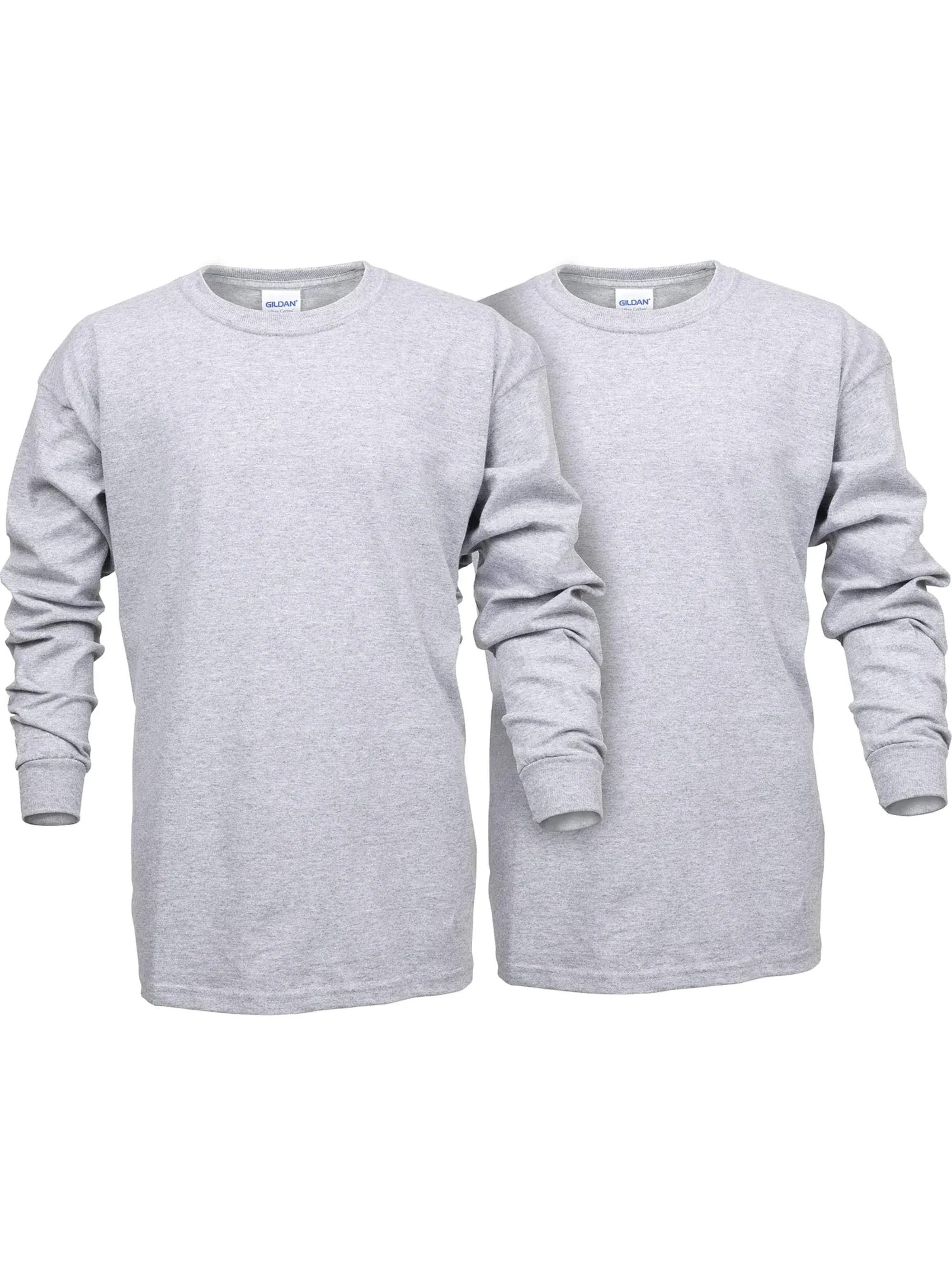 Gildan Youth Ultra Cotton Long Sleeve T-Shirt, Style G2400B, 2-Pack