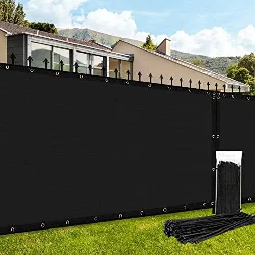 AofeiGa 180GSM 6ft x 50ft Fence Privacy Screen Heavy Duty Fence Cover Garden Wall ...