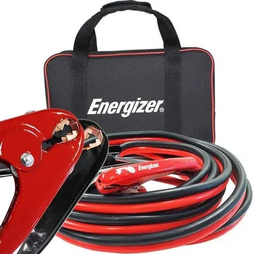 ENB125 Energizer 1-Gauge - Heavy Duty Jumper Battery Cables 25 Ft Booster Jump Start - 25' Allows You to Boost Battery from Behind a Vehicle!