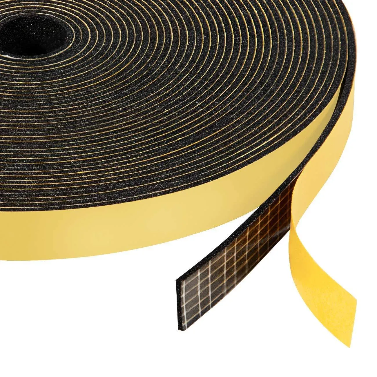 Adhesive Foam Tape Weather Stripiping .50 1/2 Inch Wide X 1/16 Inch Thick B