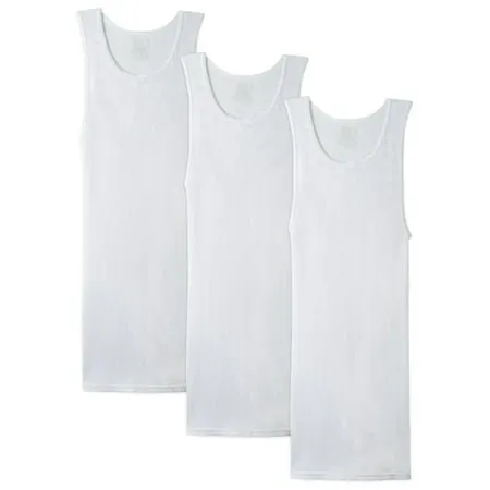 Fruit of The Loom Men&s A-Shirt - White 3 Pack