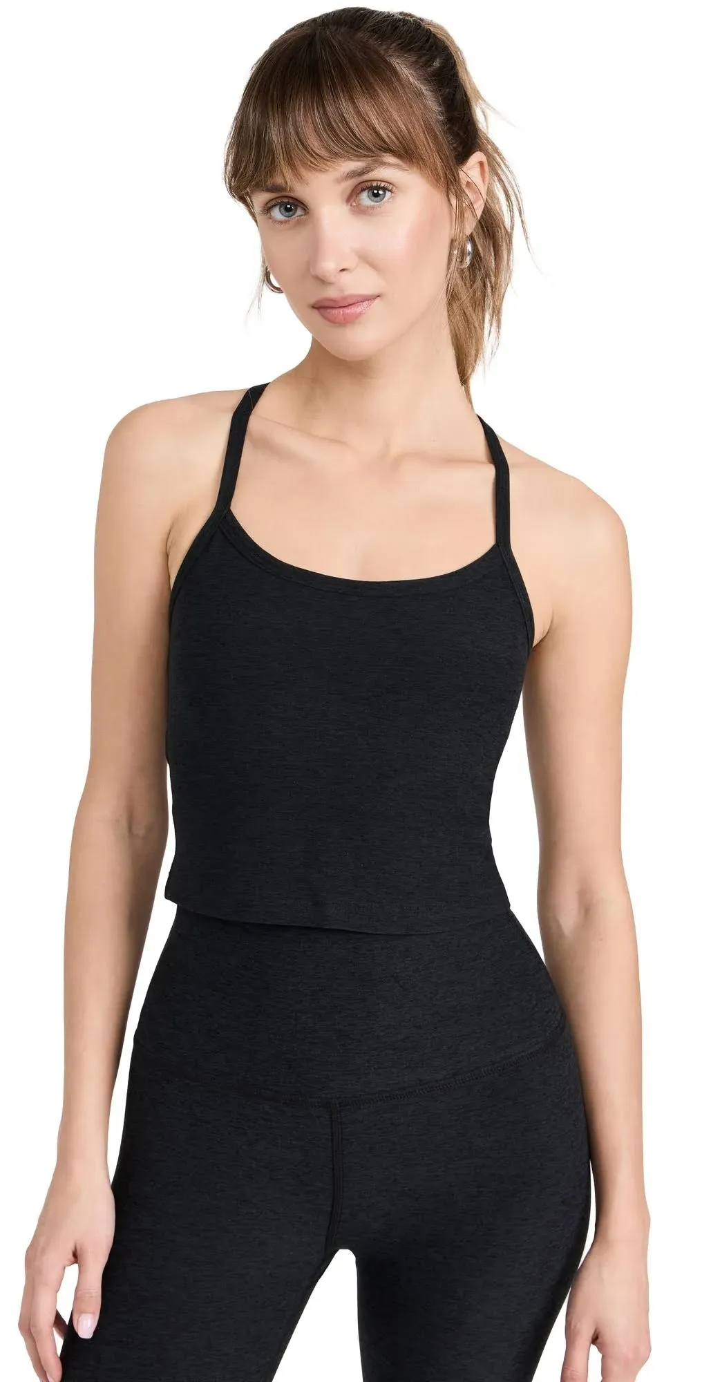 Beyond Yoga Spacedye Slim Racerback Cropped Tank - Darkest Night - XL