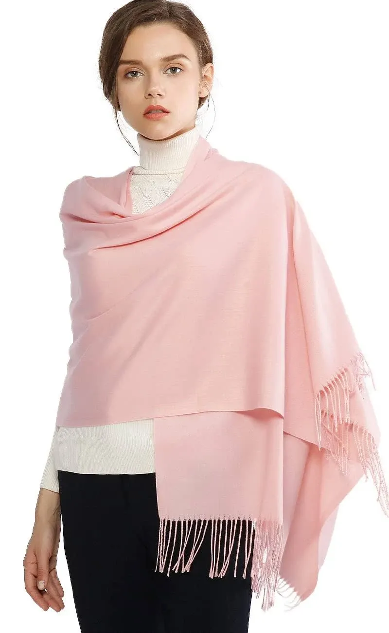 RIIQIICHY Women's Scarf Pashmina Shawls and Wraps for Evening Dress Bridesmaid Wedding Bridal Winter Warm Long Large Scarves