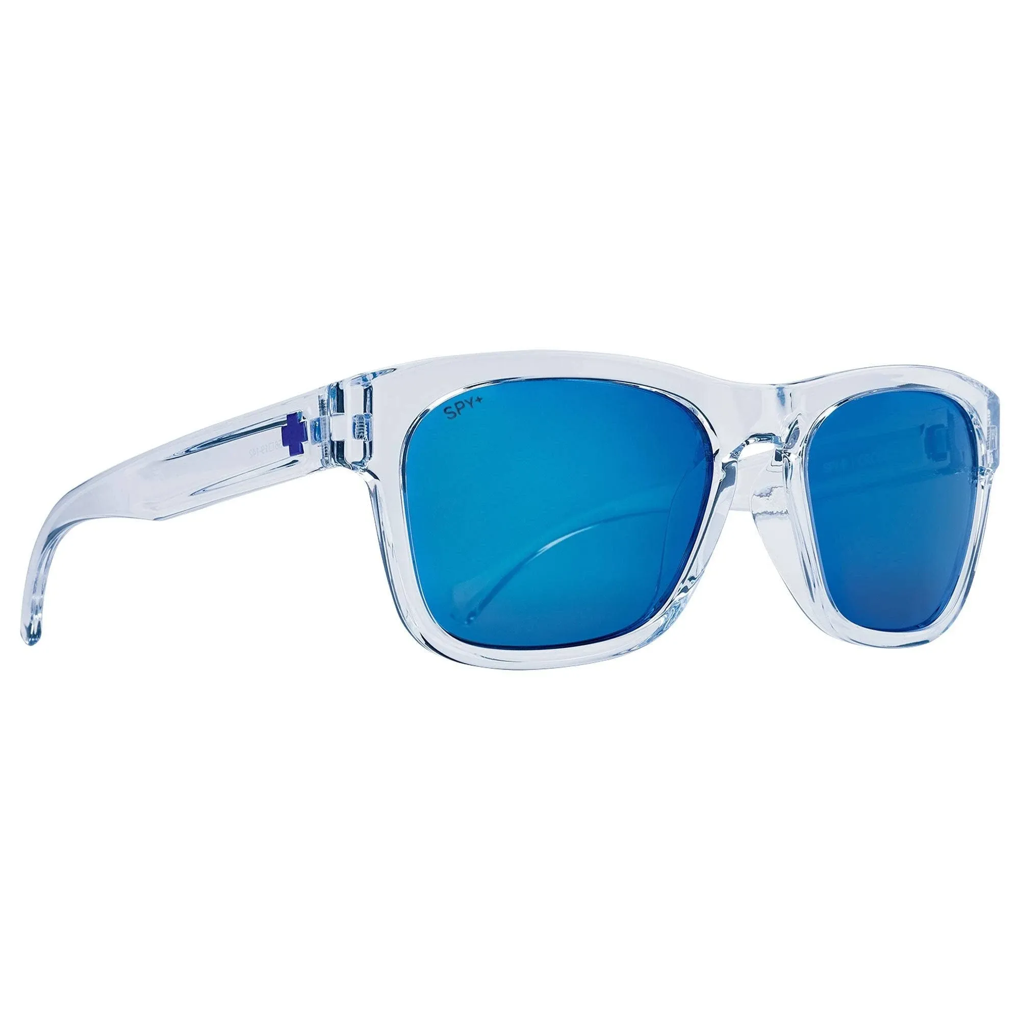 Spy Sunglasses Crossway Translucent Light Blue - Gray with Navy Spectra Mirror