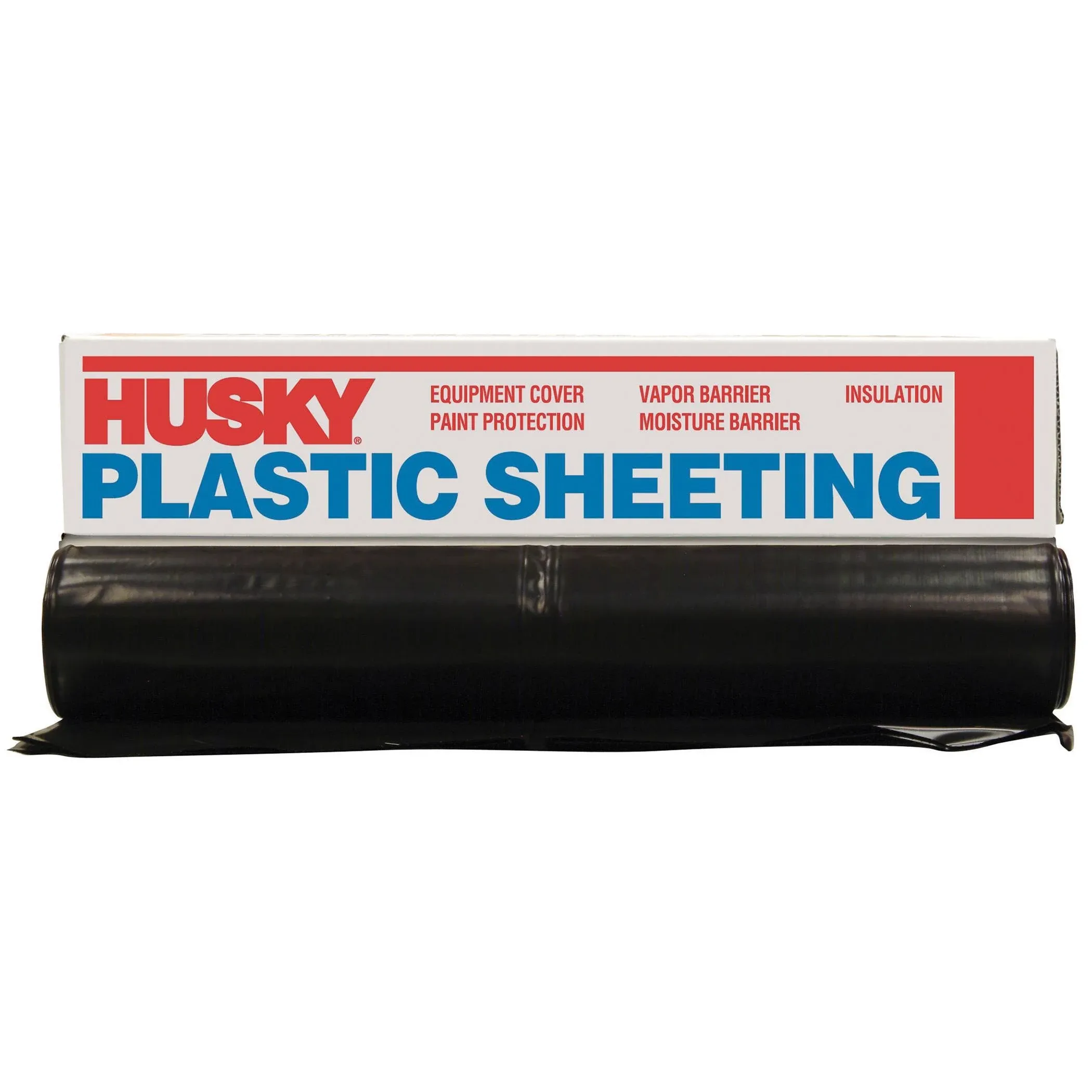 Husky 6 ml Polyethylene Black Plastic Sheeting 8' x 100'