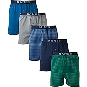 Hanes Men's Ultimate ComfortSoft Knit Boxer, 5-Pack