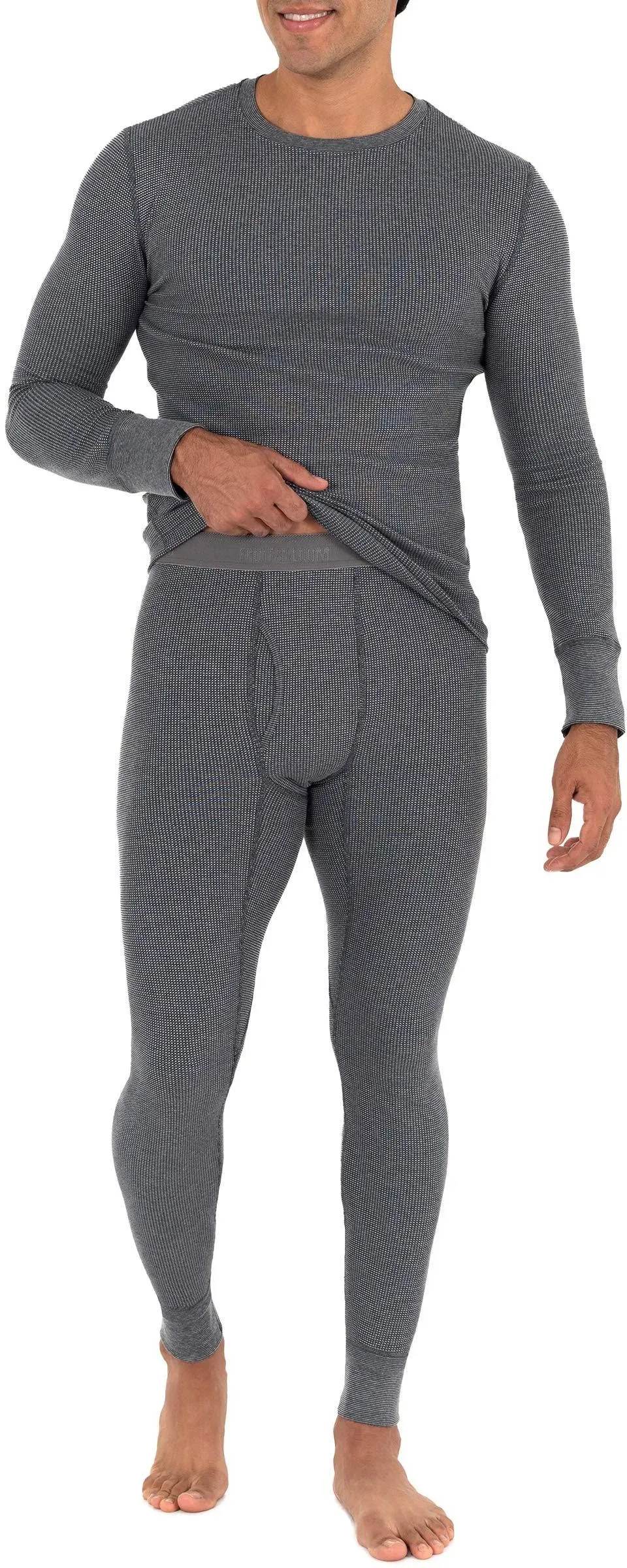 Fruit of the Loom Men's Recycled Waffle Thermal Underwear Set