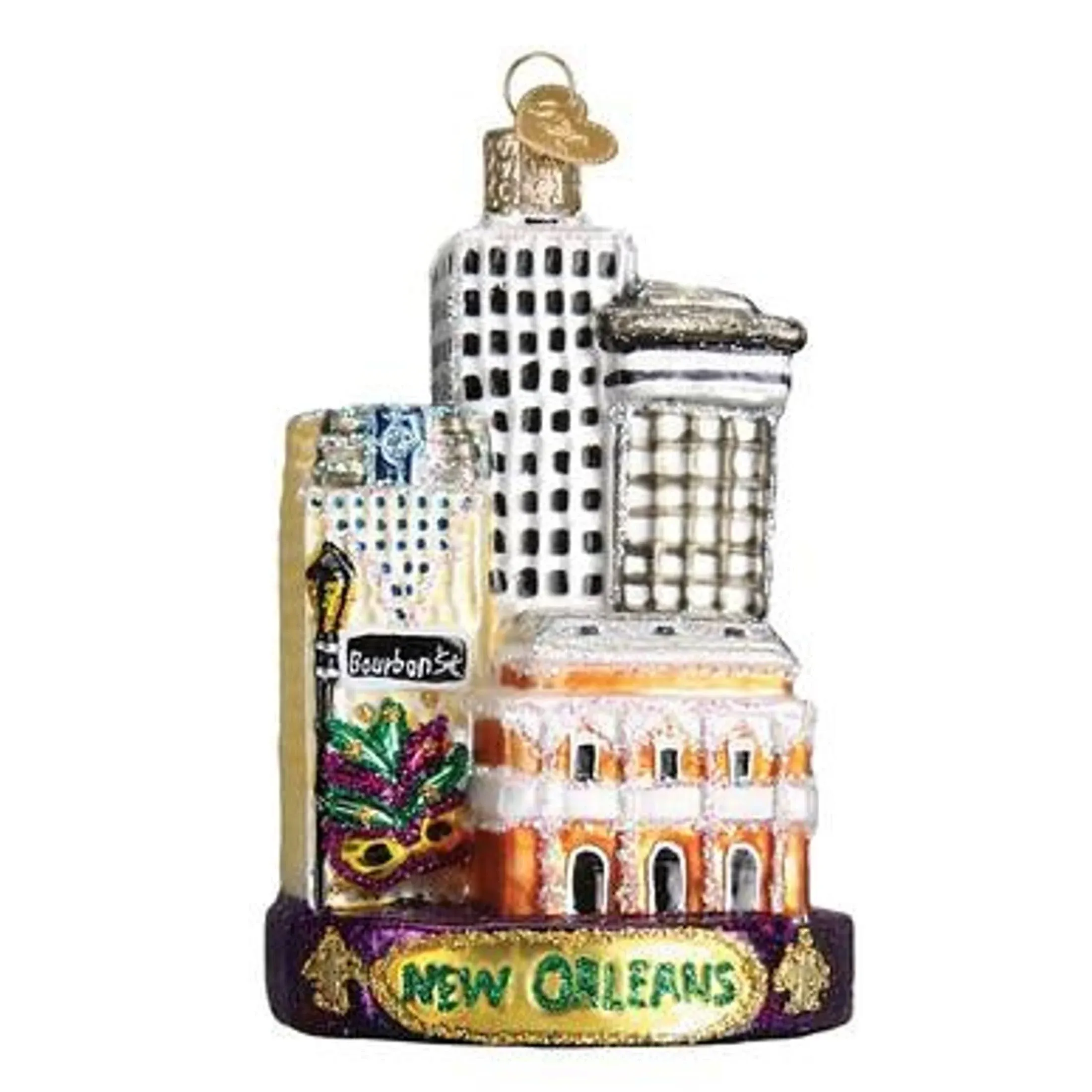 Old World Christmas Blown Glass Ornament for Christmas Tree, New Orleans