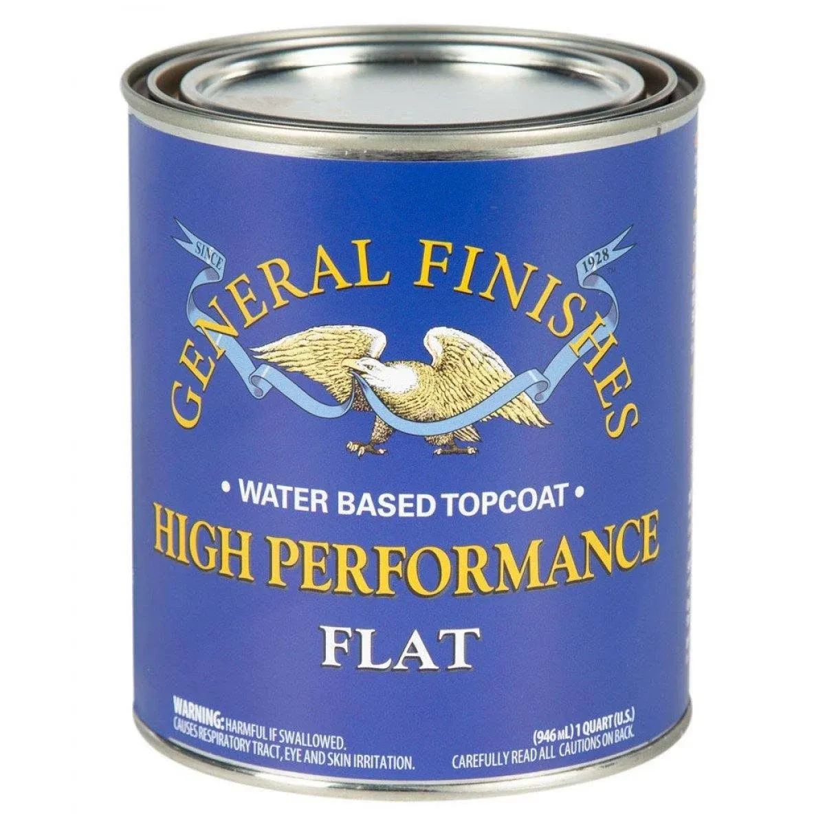 General Finishes High Performance Water Based Topcoat, 1 Quart, Flat