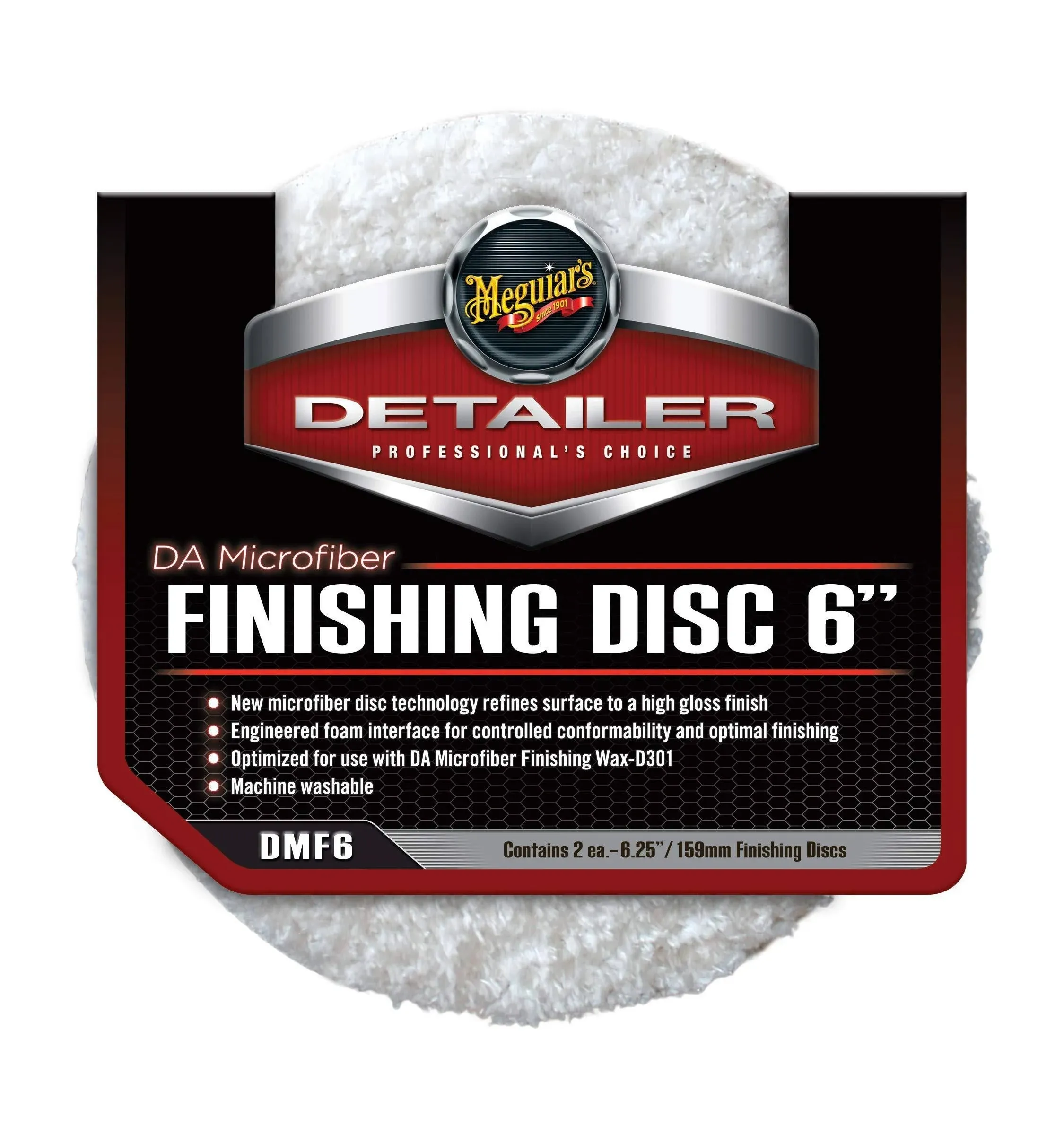 Meguiar's DA Microfiber Finishing Disc - 6" - 2-Pack