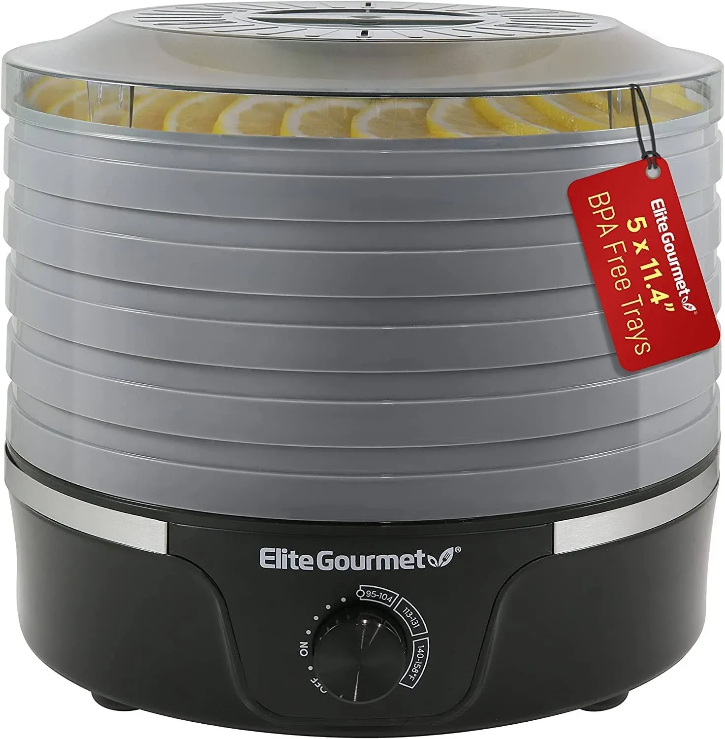 Elite Gourmet Food Dehydrator Adjustable Temperature 5