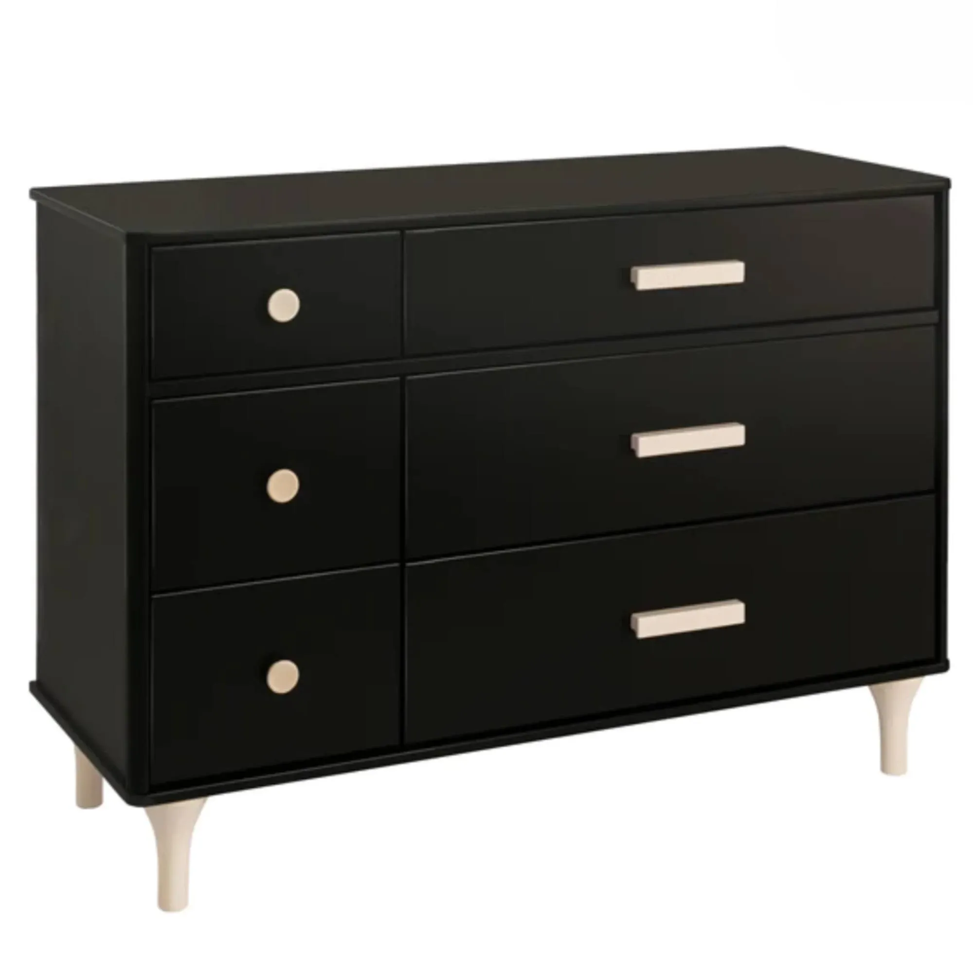 Babyletto - Lolly 6 Drawer Double Dresser Black / Washed Natural