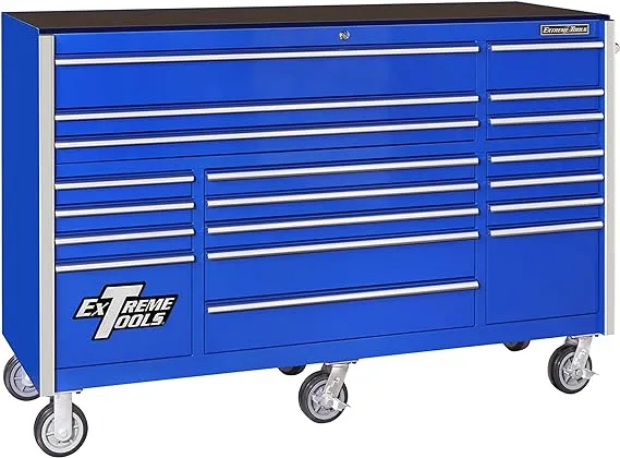 Extreme Tools RX722519RCBL 72 in. 19 Drawer Roller Cabinet - Blue