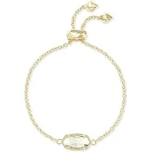 Shop Kendra Scott Elaina Bracelet In Iridescent Drusy/ Gold