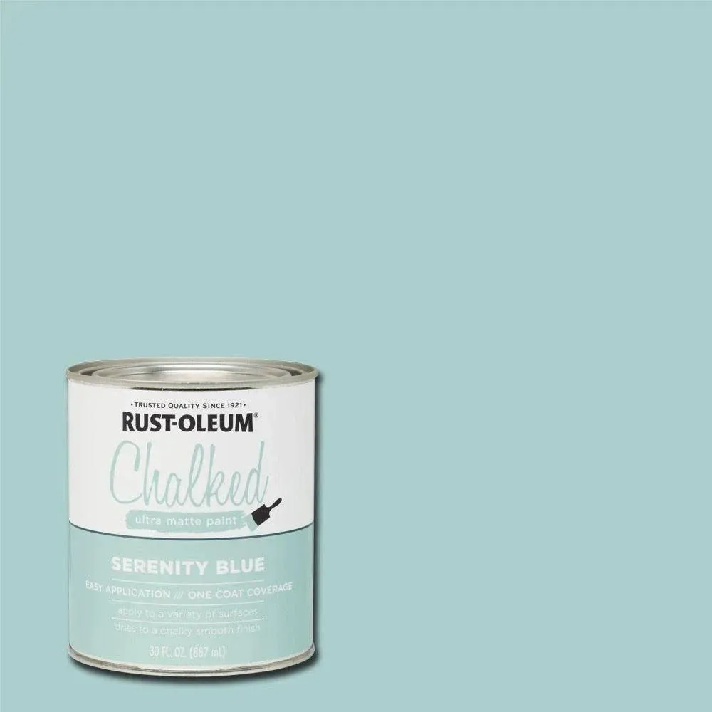 (2) Pack Rust-Oleum 285139 30 oz Serenity Blue Ultra Matte Chalked Paint