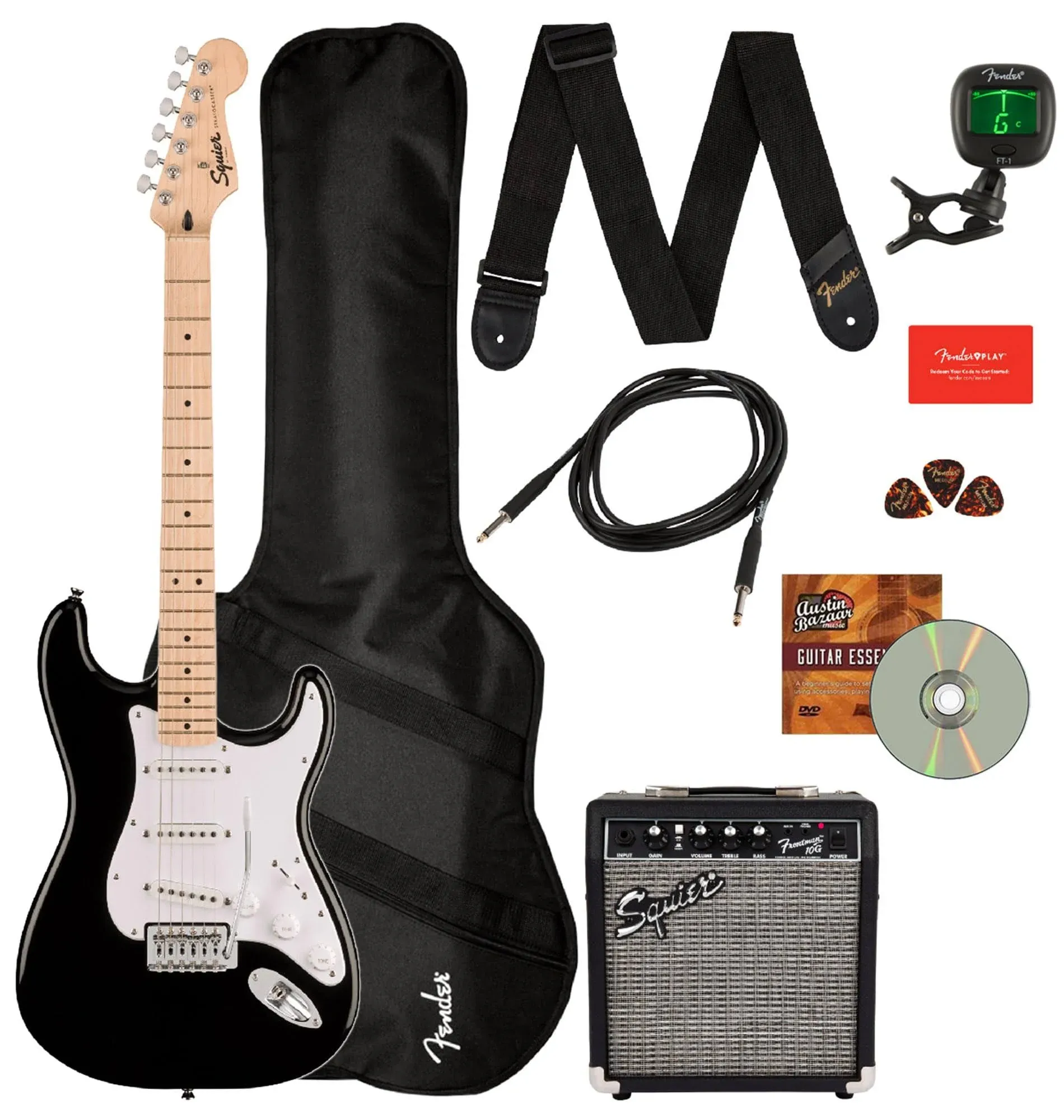 Squier Sonic Stratocaster Pack (Black)