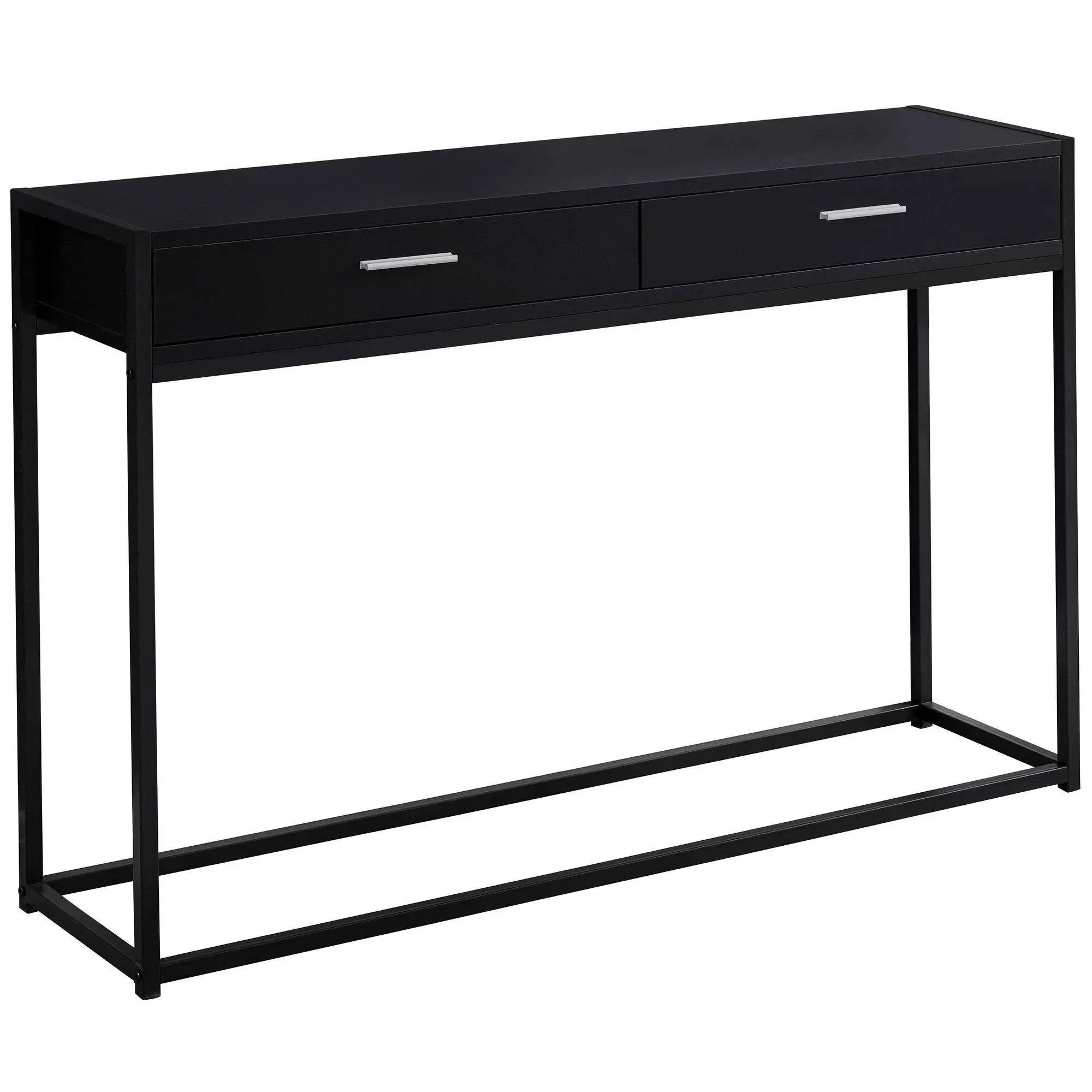 Halfmoon 48 X 12 inch Black Accent Table or Console Table