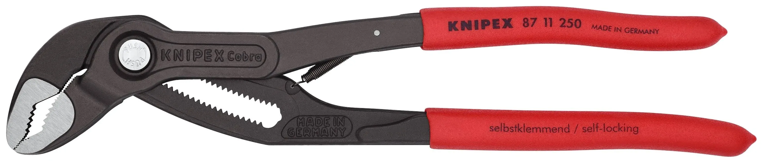 KNIPEX Cobramatic 10-in Tongue and Groove Pliers in Red | 87 11 250