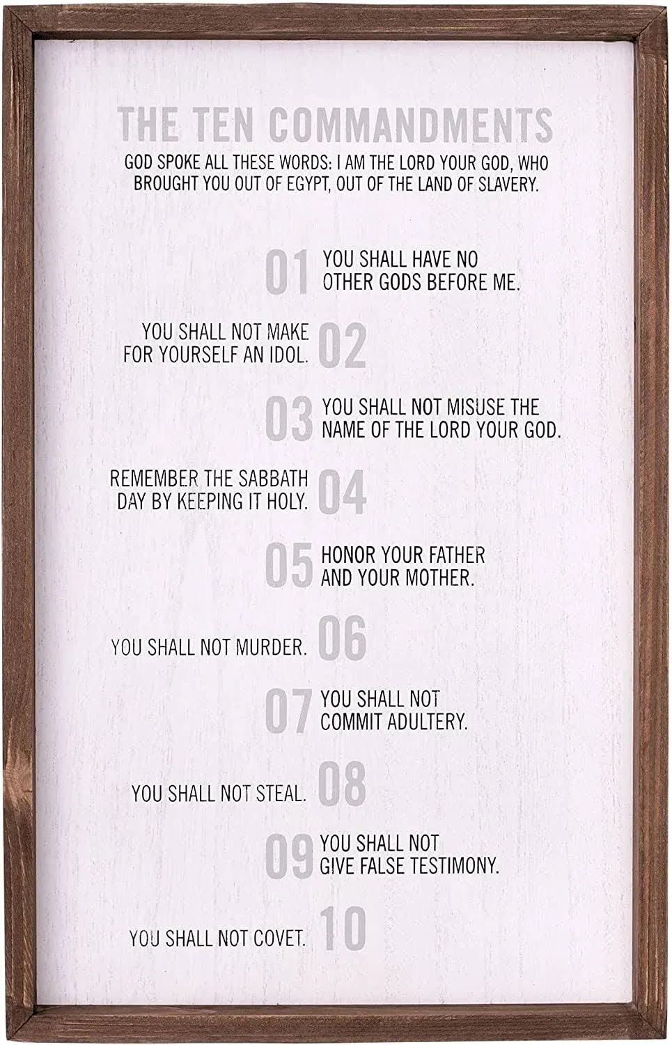 10 Commandments Wall Plaque