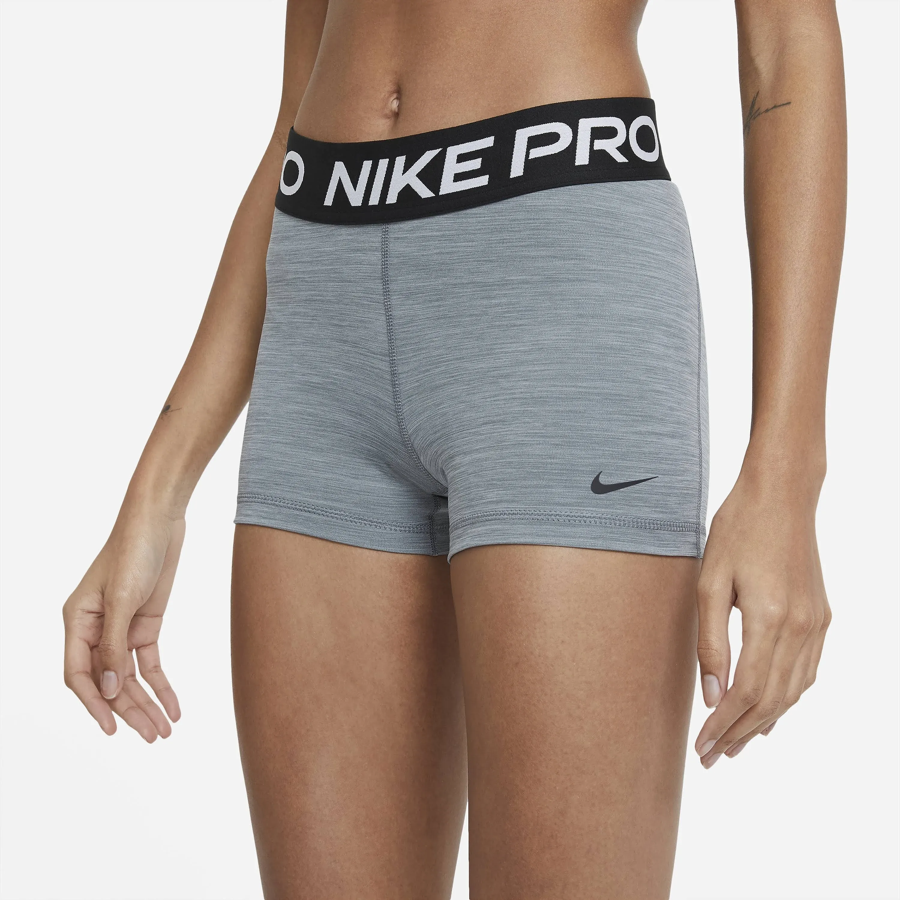 Nike Pro Women's Grey 3-Inch Shorts S