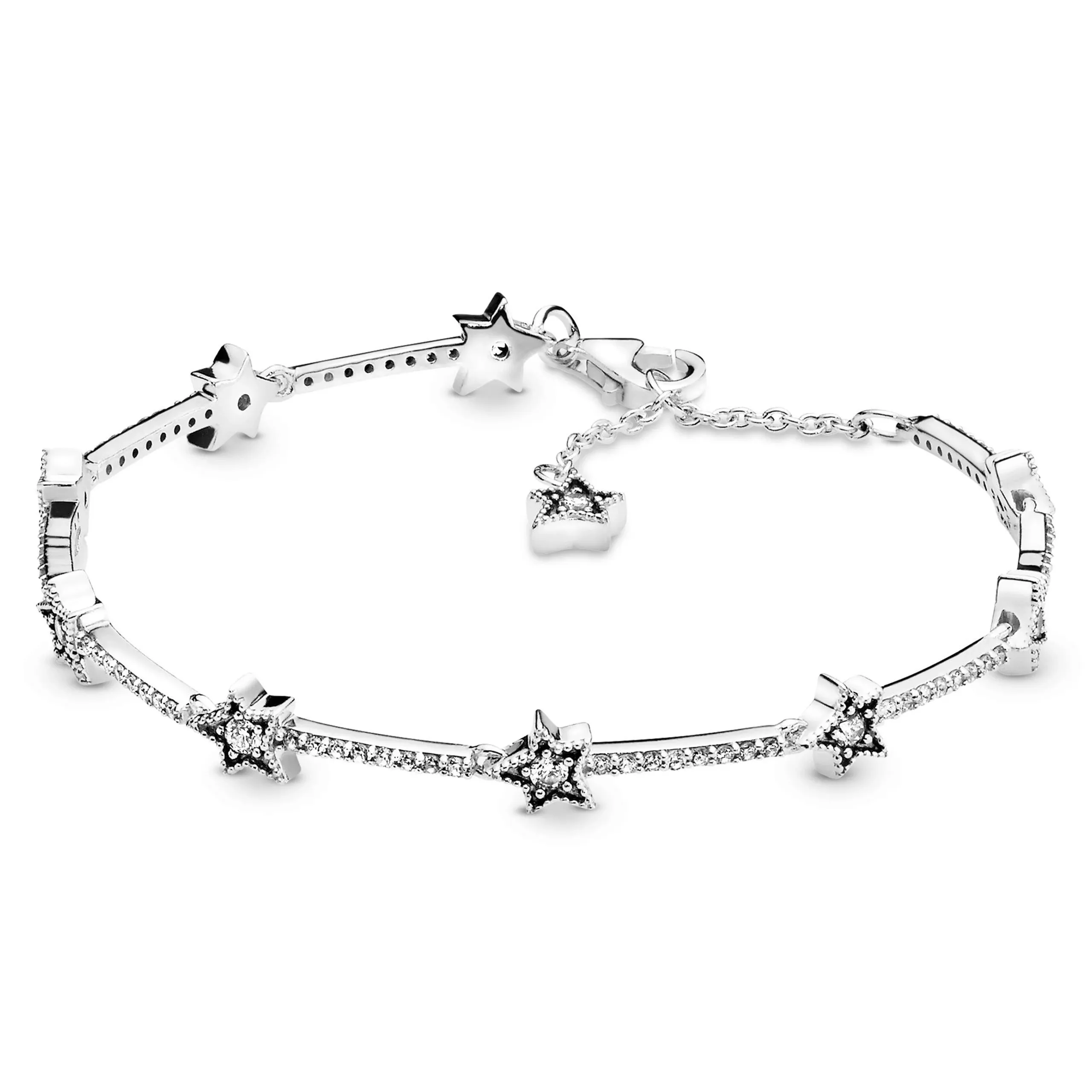 100% Real 925 Sterling Silver Celestial Stars Bracelets for Women Jewelry Gift Bracelets & Bangles on OnBuy