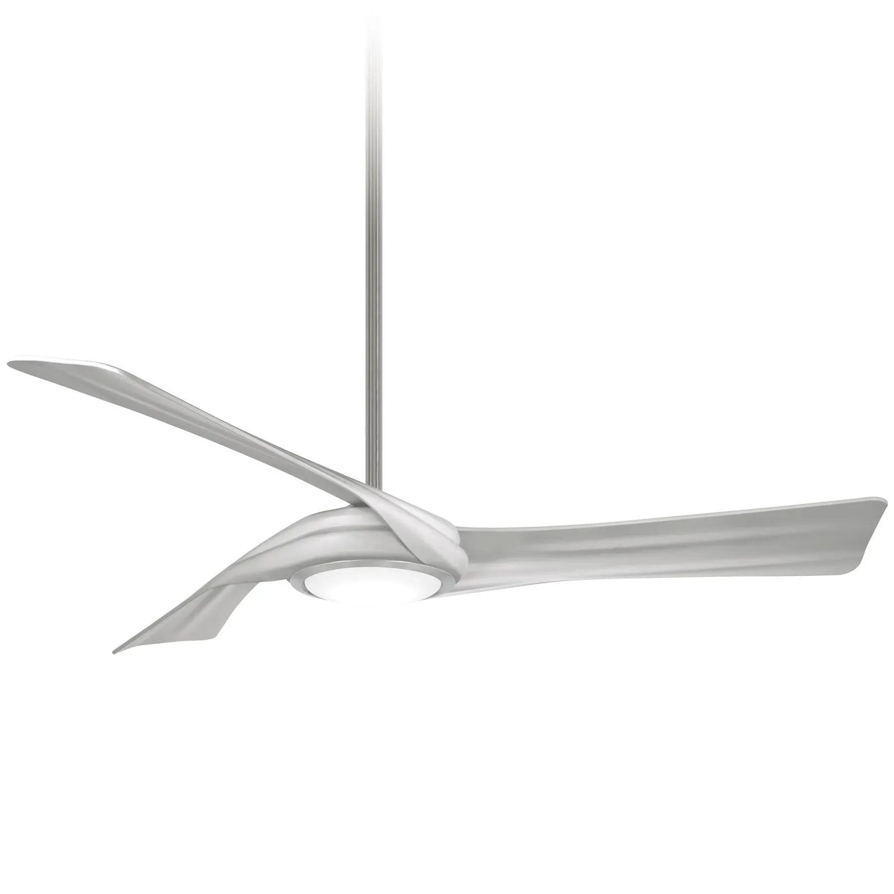 Minka-Aire F714L-BN/SL Curl 60" Ceiling Fan, Brushed Nickel W/ Silver