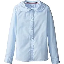 French Toast Girls Long Sleeve Peter Pan Collar Blouse