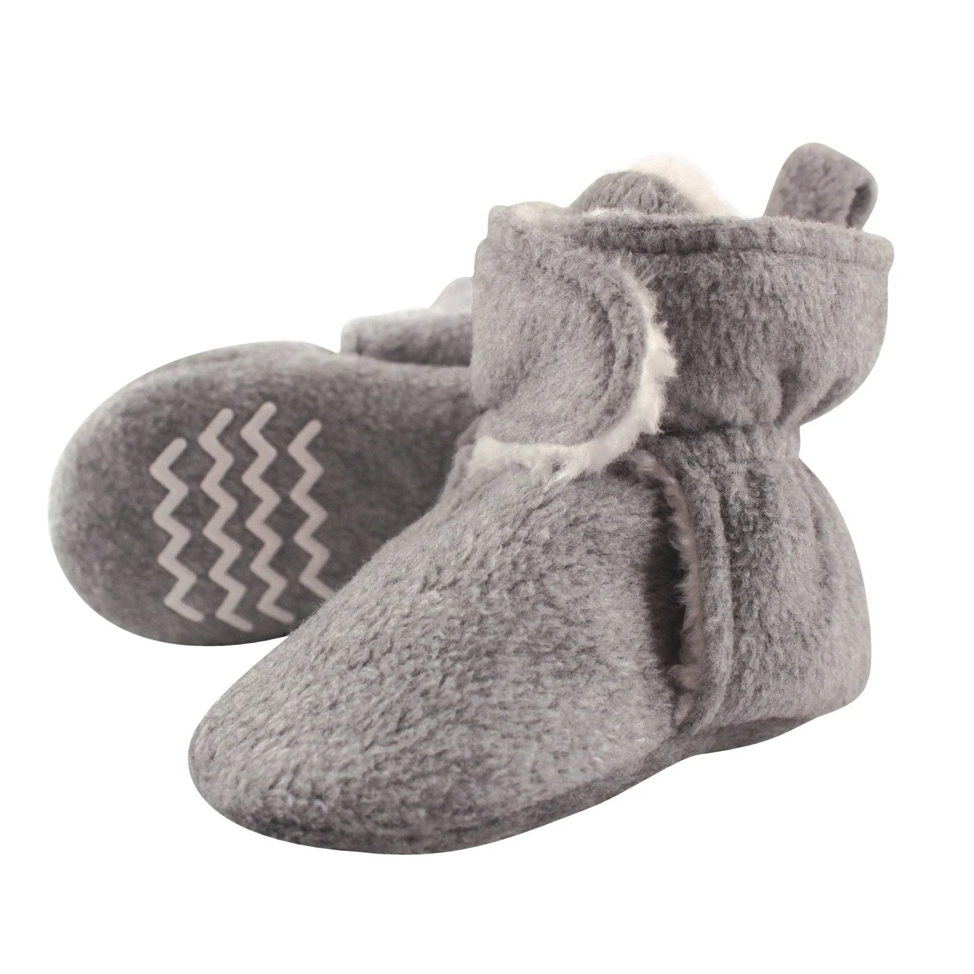 Hudson Baby Unisex Baby Cozy Fleece and Faux Sherpa Booties