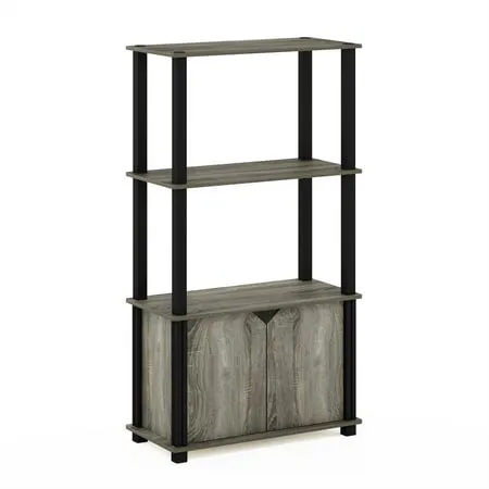 Furinno 4-Tier Multipurpose Display Shelf with Door