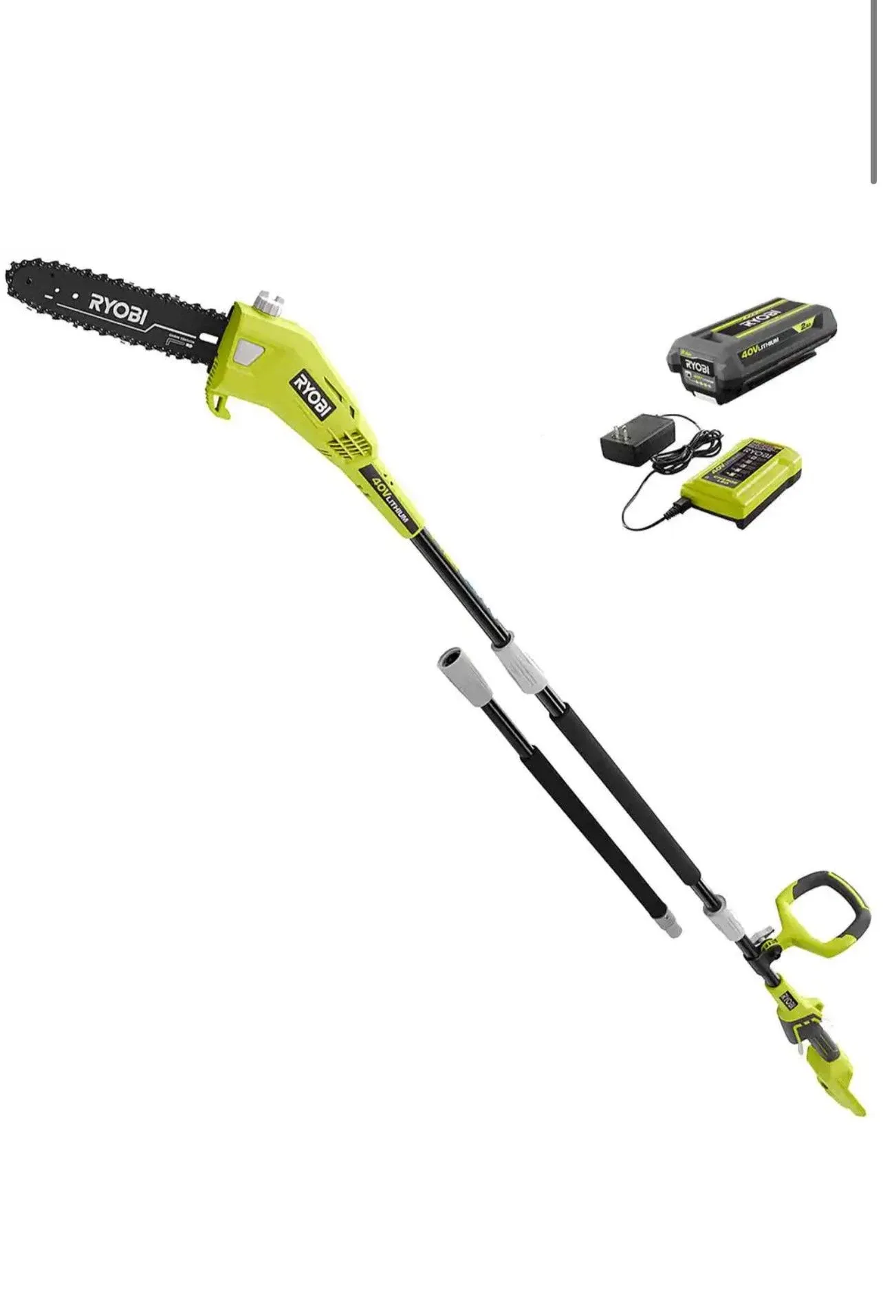 Ryobi 40V 10 in. Cordless Battery Pole Saw with 2.0 Ah Battery and Charger