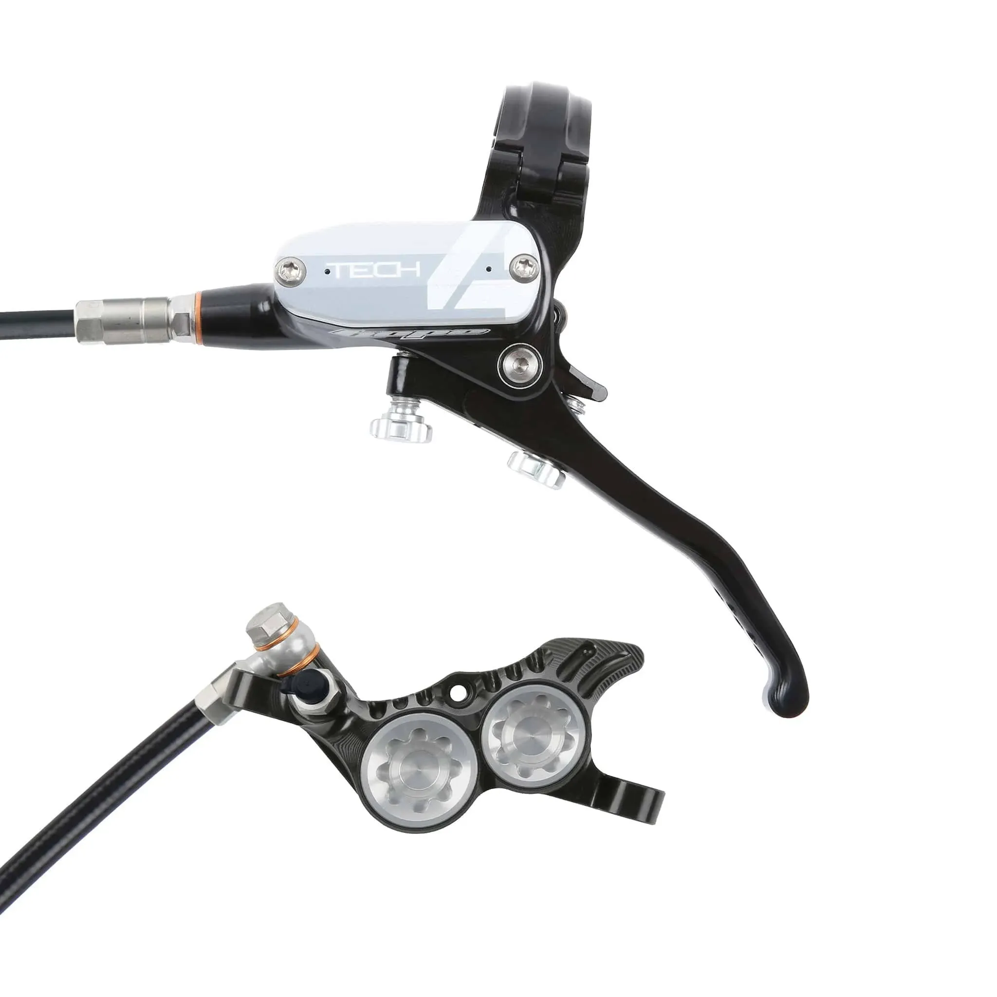 Hope Tech 4 V4 Disc Brakes - Rear Brake (Silver)