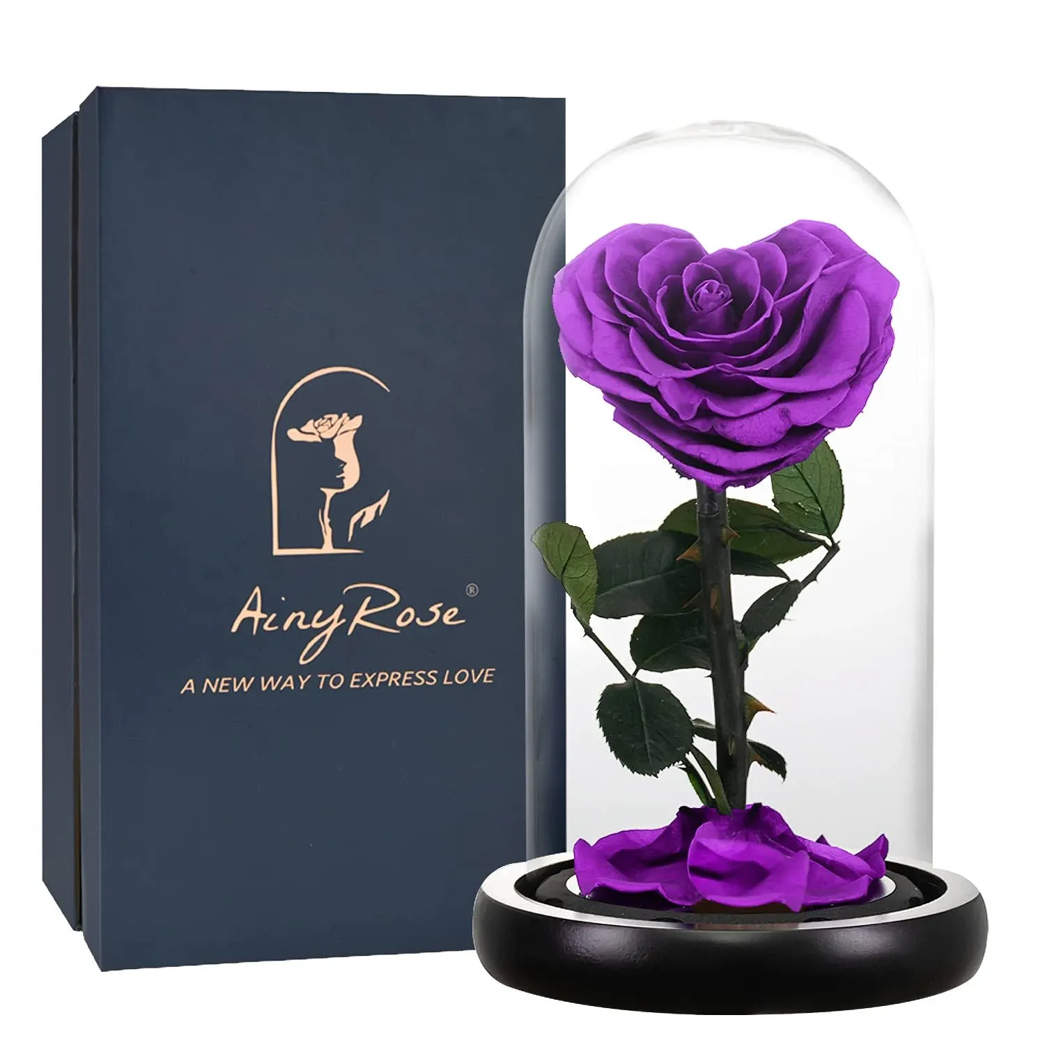 Gift for Mom Forever Preserved Rose in Glass Dome Women Gifts Beauty Rose Tha...