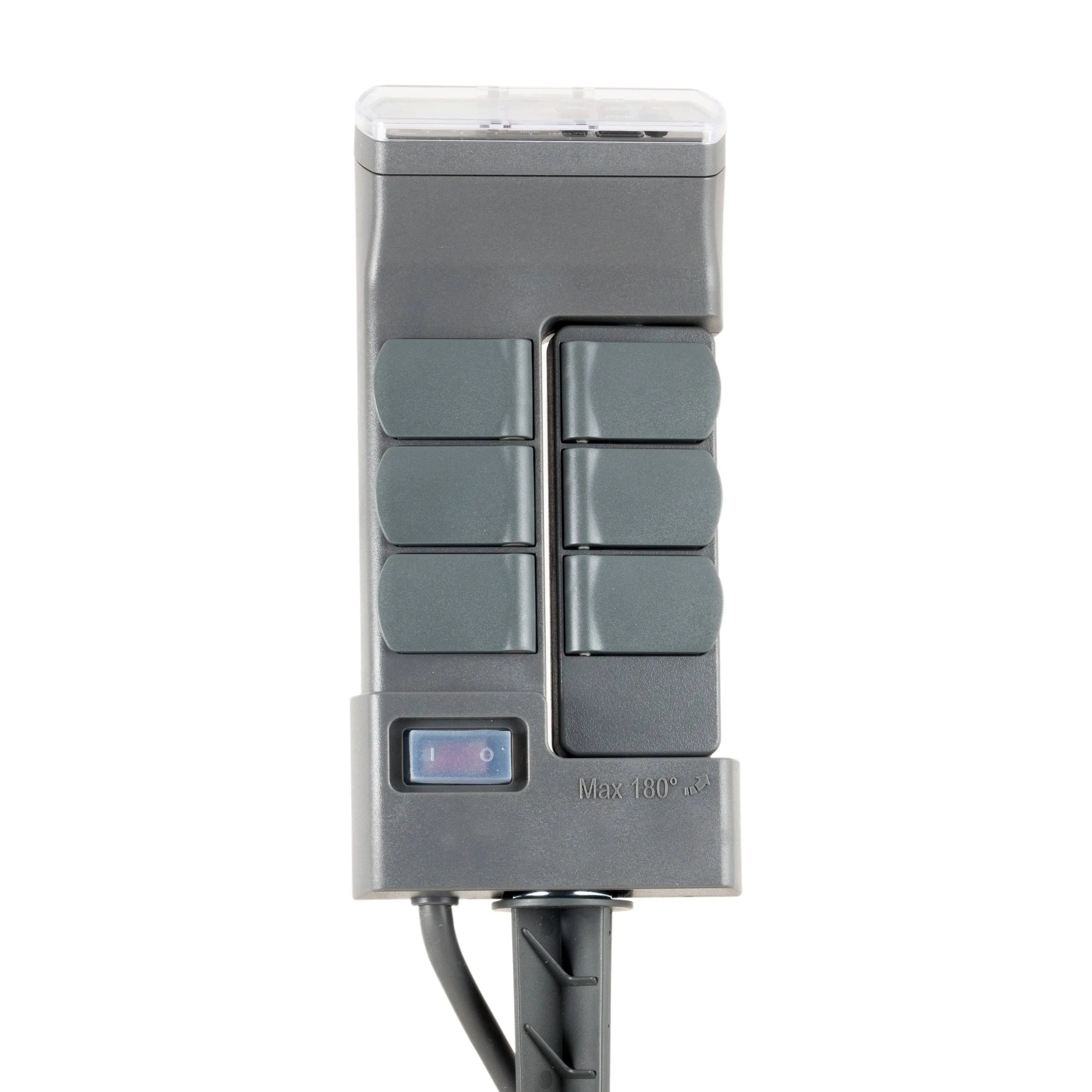 myTouchSmart Outdoor Digital Garden Stake Timer, 6 Outlets, 10" Tall, Gray, 41371