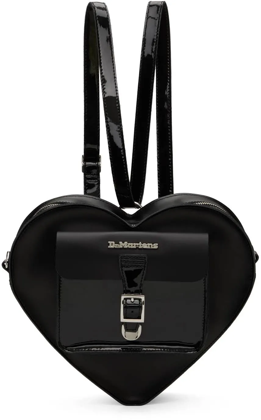 Dr Martens heart backpack in black leather