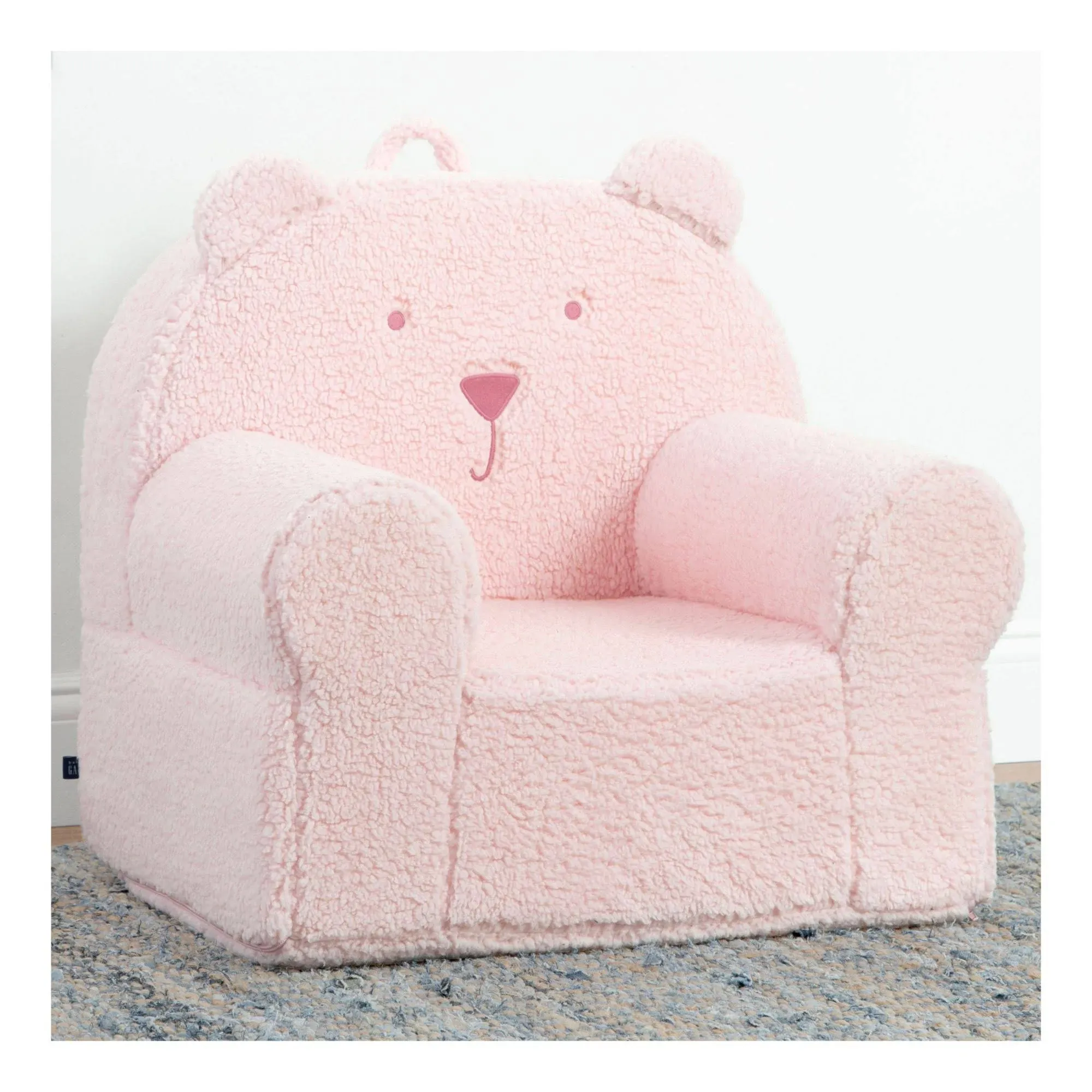 Babygap Sherpa Bear Chair - Delta Children Blush Pink (1379)