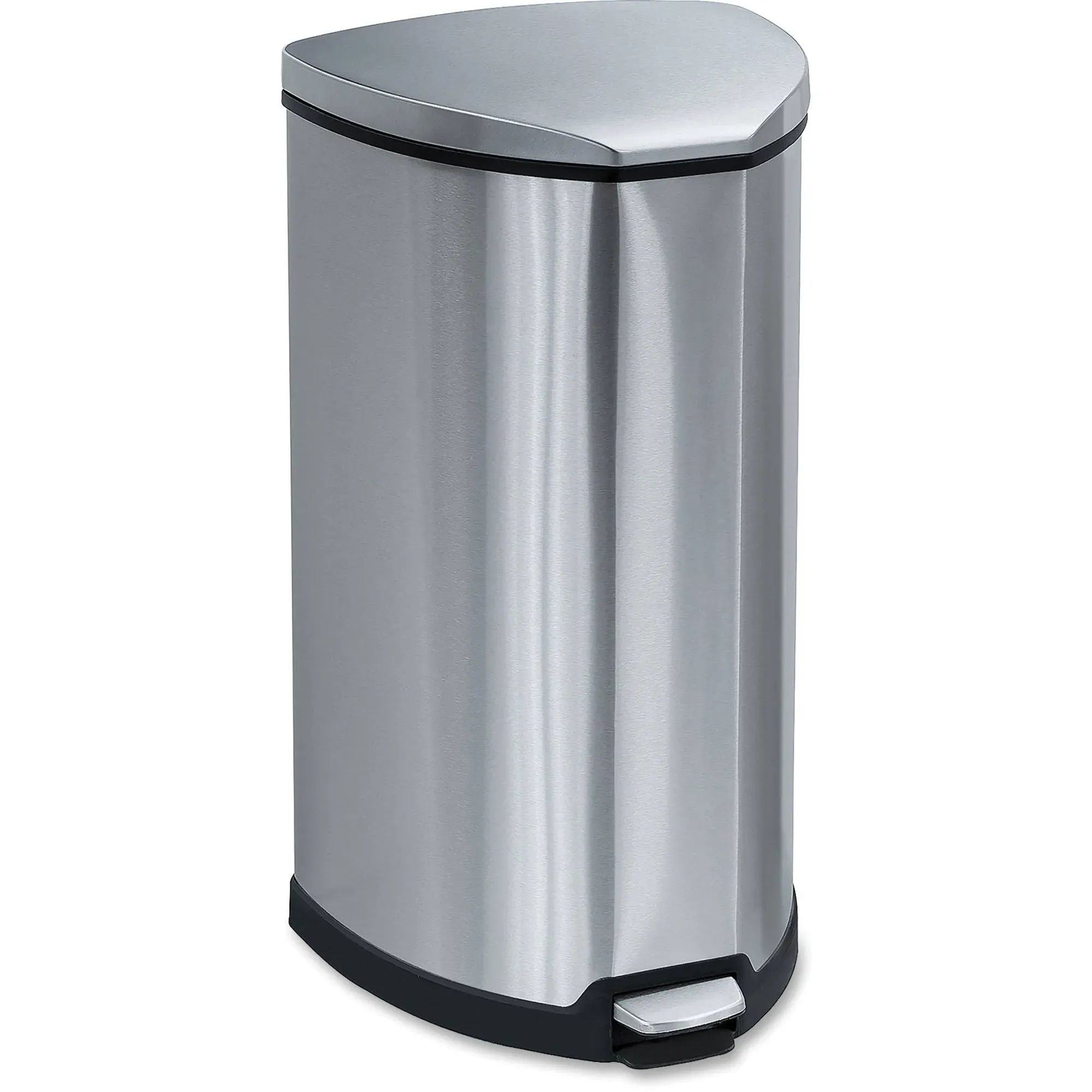 Safco Step-On Receptacle, 10 Gallon 9687SS (Stainless Steel)