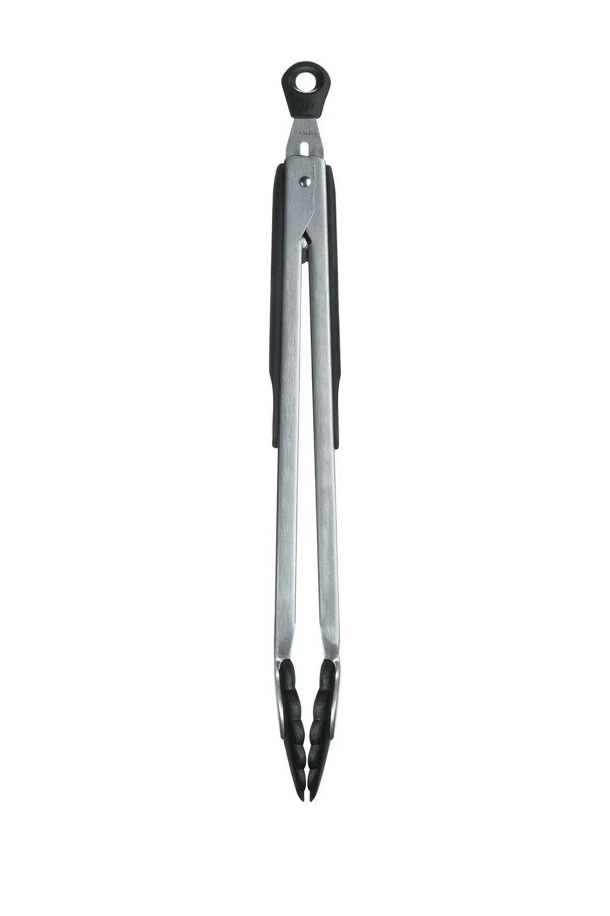 OXO SoftWorks Locking Tongs with Nylon Head, Silver, 12"