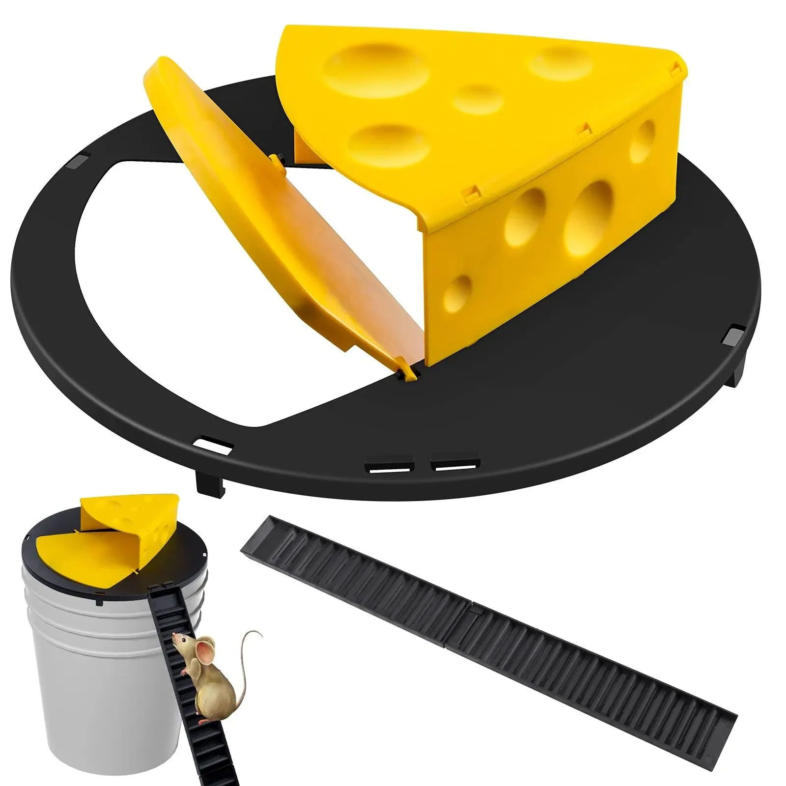 Mouse Trap Bucket, Bucket Lid Mouse Trap,Reusable Humane Mouse Traps for House ...